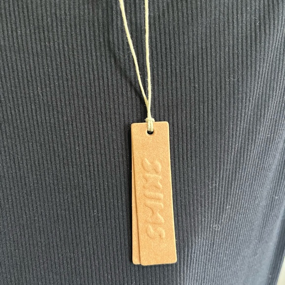 SKIMS ONYX SOFT RIBBED LOUNGE MAXI SLIP DRESS NWT SIZE MEDIUM - Picture 10 of 16